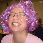 Ruth with pink hair