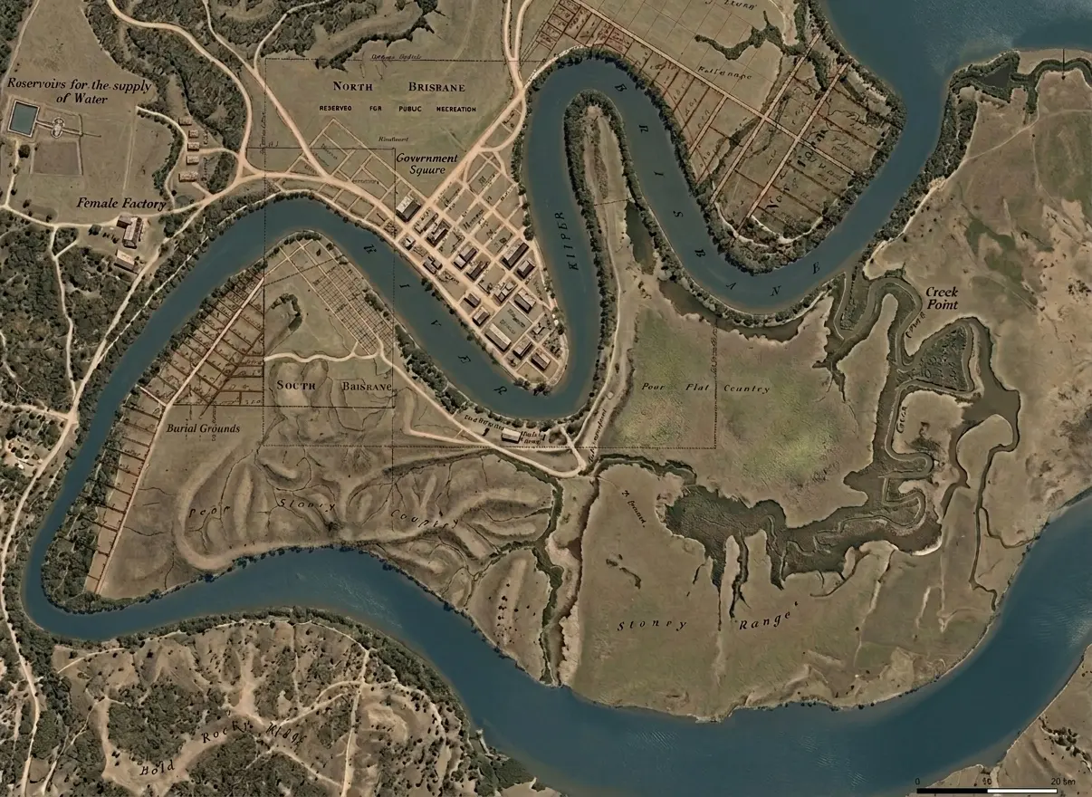 Moreton Bay Settlement on The Brisbane River 1824-1844: Brisbane Southside